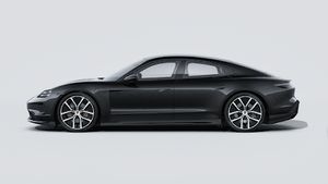 Exterior view of Taycan 4 Black Edition showing the left side of the car