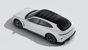 Exterior view of Taycan Turbo Cross Turismo seen from above