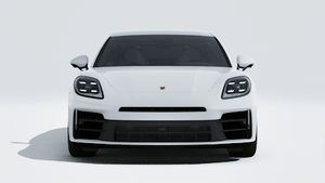 Exterior view of Panamera showing the front of the car