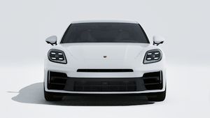 Exterior view of Panamera 4 showing the front of the car