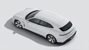 Внешний вид сайта Taycan 4S Sport Turismo с высоты