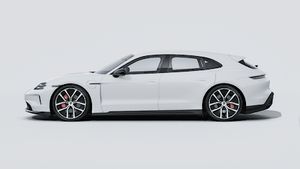 Внешний вид Taycan 4S Sport Turismo Black Edition с левой стороны автомобиля
