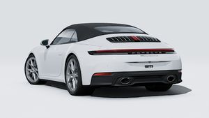 Exterior view of 911 Carrera 4S Cabriolet showing the back and left side of the car