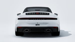 Exterior view of 911 Carrera 4S Cabriolet showing the rear of the car