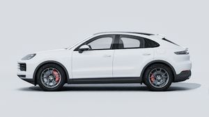 Exterior view of Cayenne S E-Hybrid Coupé showing the left side of the car