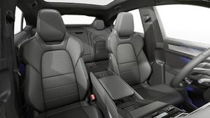 Interior view showing the front seats of Cayenne Coupé Electric