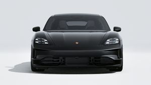 Exterior view of Taycan 4 Black Edition showing the front of the car