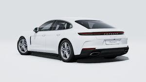 Exterior view of Panamera 4 showing the back and left side of the car