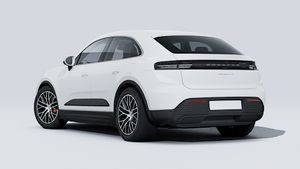 Exterior view of Macan 4S showing the back and left side of the car