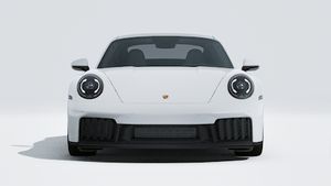 Išorinis 911 Carrera GTS vaizdas, rodantis automobilio priekį