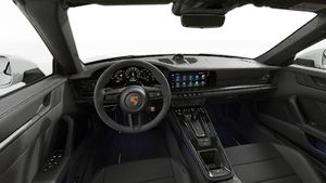 Interjero vaizdas, kuriame matomas vairas ir prietaisų skydelis 911 Carrera GTS Cabriolet