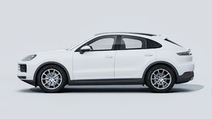 Vue extérieure de Cayenne Coupé montrant le côté gauche de la voiture