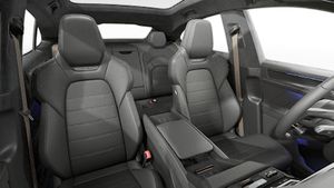 Vue intérieure montrant les sièges avant de Cayenne Turbo Coupé Electric