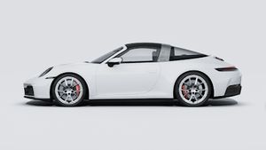 911 Targa 4S ārējais skats, kurā redzama automašīnas kreisā puse.