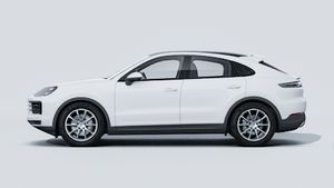 Cayenne Coupé ārējais skats, kurā redzama automašīnas kreisā puse.