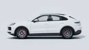 Cayenne S E-Hybrid Coupé ārējais skats, kurā redzama automašīnas kreisā puse.