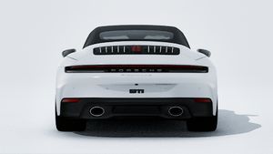 Vue extérieure de 911 Carrera 4S Cabriolet montrant l'arrière de la voiture