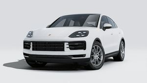 Vue extérieure de Cayenne Coupé montrant l'avant et le côté gauche de la voiture