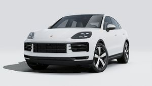 Vue extérieure de Cayenne E-Hybrid Coupé montrant l'avant et le côté gauche de la voiture
