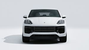 Внешний вид Cayenne Turbo E-Hybrid с изображением передней части автомобиля