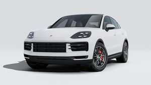 Надворешен приказ на Cayenne S E-Hybrid Coupé кој ги прикажува предната и левата страна на автомобилот