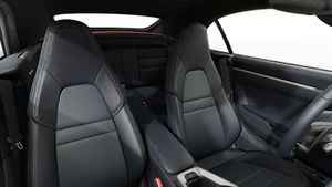 Interior view showing the front seats of 911 Carrera Cabriolet
