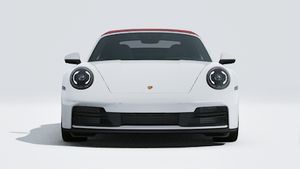 Exterior view of 911 Carrera Cabriolet showing the front of the car
