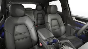 Interior view showing the front seats of Cayenne