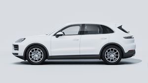 Exterior view of Cayenne showing the left side of the car