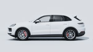 Exterior view of Cayenne S showing the left side of the car