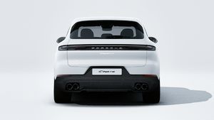Exterior view of Cayenne S showing the rear of the car