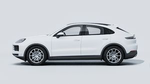 Vue extérieure de Cayenne Coupé montrant le côté gauche de la voiture