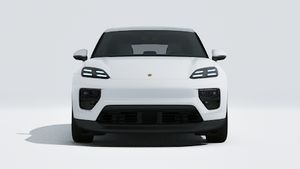Vue extérieure de Macan 4 Electric montrant l'avant de la voiture