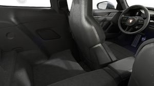 Interior view showing the back seats of 911 Carrera T
