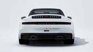 Exterior view of 911 Carrera 4S Cabriolet showing the rear of the car