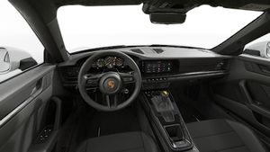 Interior view showing the steering wheel and dashboard of 911 GT3 with Touring Package