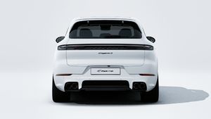 Exterior view of Cayenne S E-Hybrid Black Edition showing the rear of the car