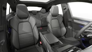 Interior view showing the front seats of Cayenne Coupé Electric