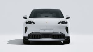 Exterior view of Cayenne S Coupé Electric showing the front of the car