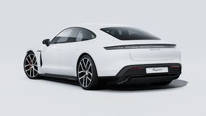 Exterior view of Taycan 4S Black Edition showing the back and left side of the car