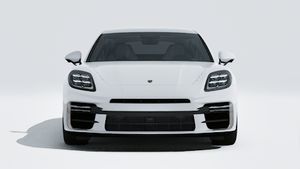 Exterior view of Panamera Turbo E-Hybrid showing the front of the car