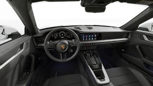 Interior view showing the steering wheel and dashboard of 911 Carrera S Cabriolet