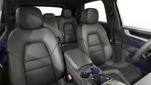 Interior view showing the front seats of Cayenne E-Hybrid