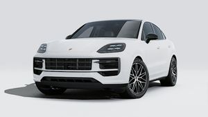 Exterior view of Cayenne Coupé Black Edition showing the front and left side of the car