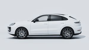 Exterior view of Cayenne Coupé Black Edition showing the left side of the car