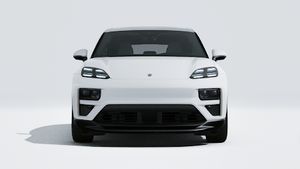 Exterior view of Macan Turbo showing the front of the car