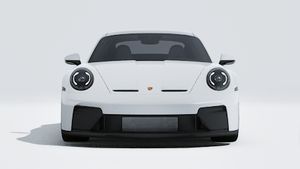 Vista exterior de 911 GT3 with Touring Package mostrando la parte delantera del coche