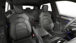 Interior view showing the front seats of Cayenne Electric