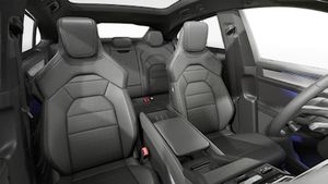 Interior view showing the front seats of Cayenne Coupé Electric