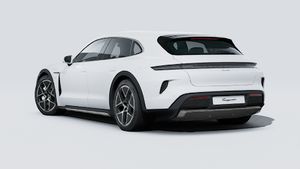 Exterior view of Taycan Turbo Cross Turismo showing the back and left side of the car